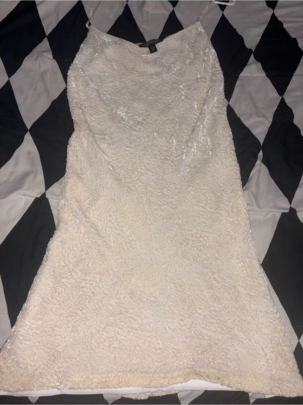 Silk Cream Textured maxi skirt